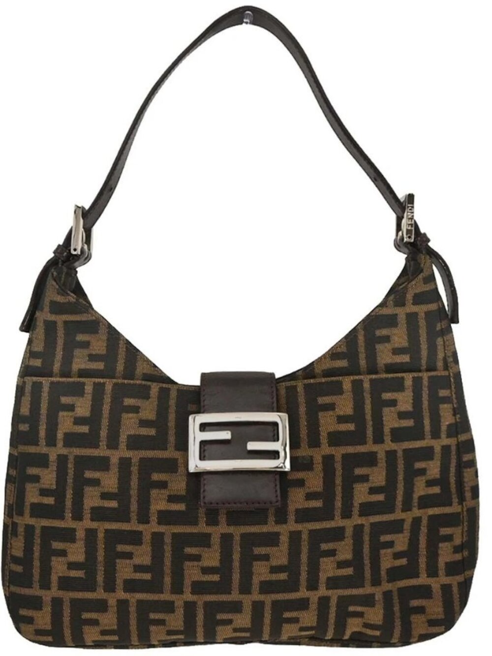 Fendi Brown Black Zucca Hobo Bag 2348 26569-008 135232